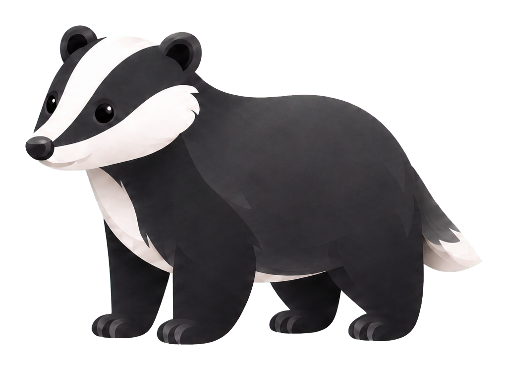 Awake badger representing the BADGER research direction